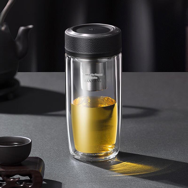 Wanxiang Double-Wall Glass Tea Infuser Bottle