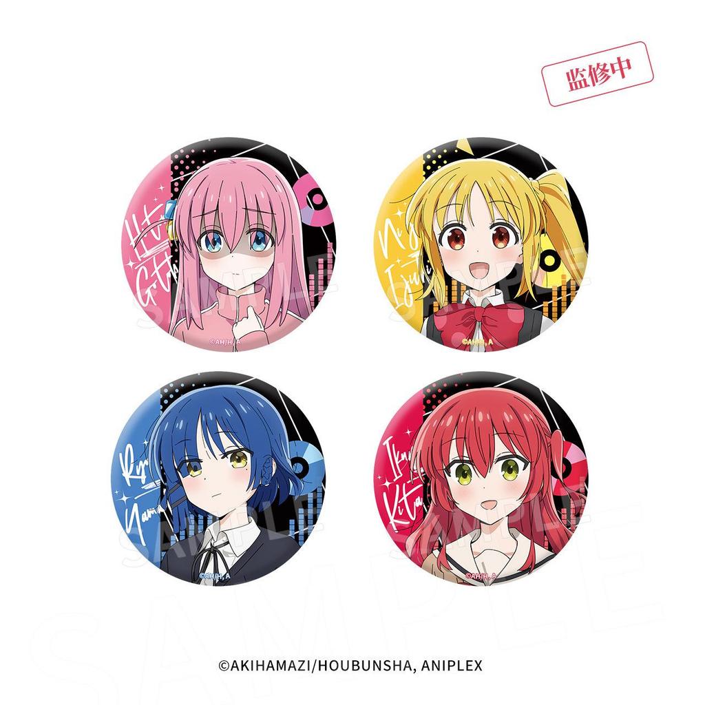 Genuine Bocchi the Rock Double Flash Magnetic Badge Magnet (Gotoh Hitori, Nijika, Yamada Ryo, Kita)