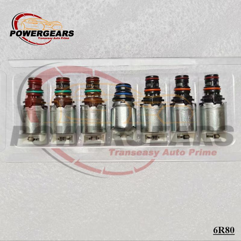 6R80 Brand New 7PCS Transmission Valve Body Solenoids Kit Fits For Ford Explorer Ranger Mustang Transit Everest F-150 2011-2017