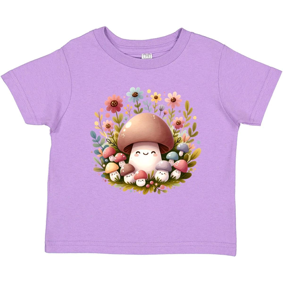 Inktastic Cottagecore Cute Mushrooms Toddler T-Shirt Forest Kawaii Forestcore 100