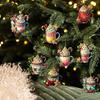 8Pcs Christmas Ornament Hanging Hot Cocoa Coffee Cup Ornaments Christmas Tree 2D Flat Acrylic Decoration for Tree Decor