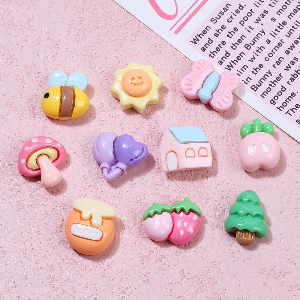 Cartoon Mini Forest DIY Resin Hair Clip Materials