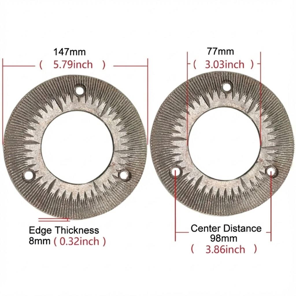5.79 Inch Dry Grain Grinding Machine Plates Commercial 2 Grinding Disc