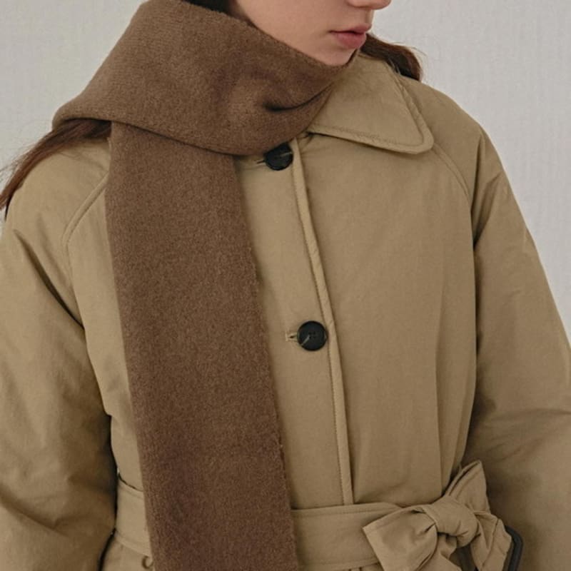 YAN13 MINIMAL SOFT MUFFLER_KHAKI BEIGE