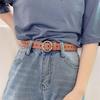 Elegant Minimalist Women's Pu Leather Belt Stylish Round Buckle Adjustable Fashion