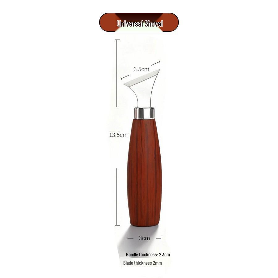 Wood Carving Tool Set: Carving Knife, Digging Spoon, Utility Knife, Detail Knife, Flat Chisel, Beveled Shovel.