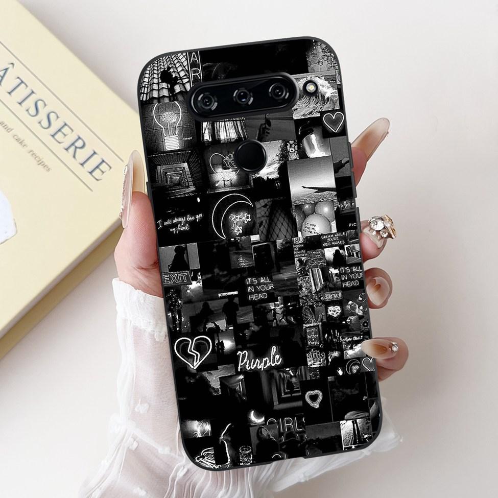 For LG V40 V50 ThinQ Case V50S ThinQ Cute Cartoon Cat Luxury Cool Shockproof Silicone Back Cover For LG V50S ThinQ 5G Phone Case