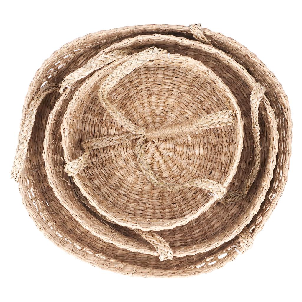 Hanging Fruit Basket Rattan 3 Tiers Multifunctional Foldable Elegant Style Easy Installation