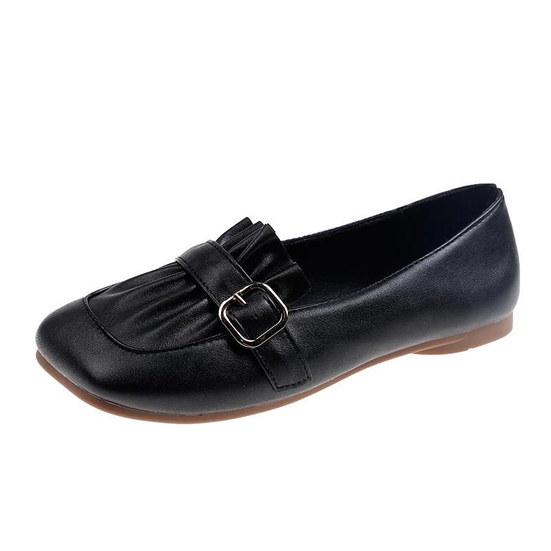 

Весенние новые женские туфли на плоской подошве с квадратным носком, модные легкие повседневные туфли без застежек для женщин, для офиса, для отдыха на природе, женские балетки 40