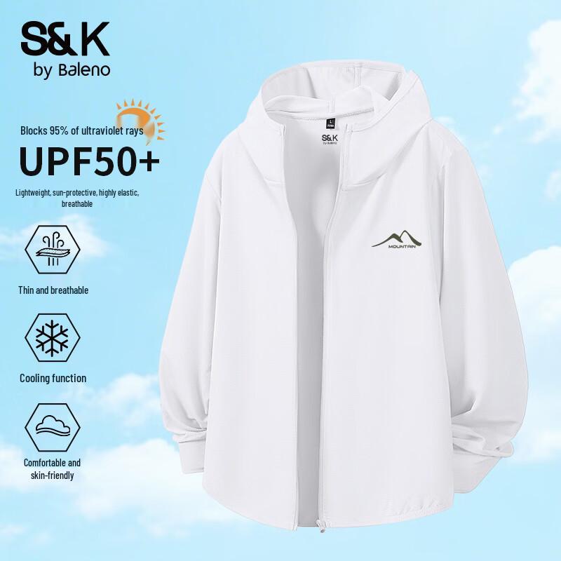 Baleno Men's S&K Series Hooded UPF50+ Sun Protection Jacket