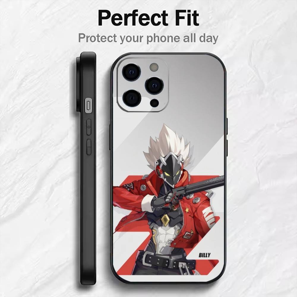 

B-Billy K-KID Game Z-Z-ZERO Character Phone Case For iPhone17,16,15,14,13,12 Plus,Max Soft Silicone Black Cover iPhone16se4