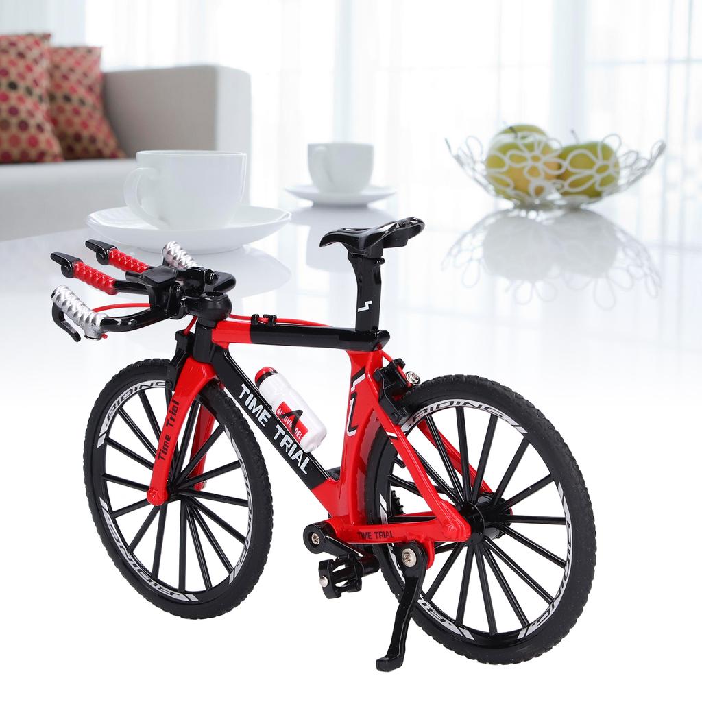 Finger Mountain Bike Alloy Mini Bicycle Model for Home Desk Workplace Office Decoration GiftsRed