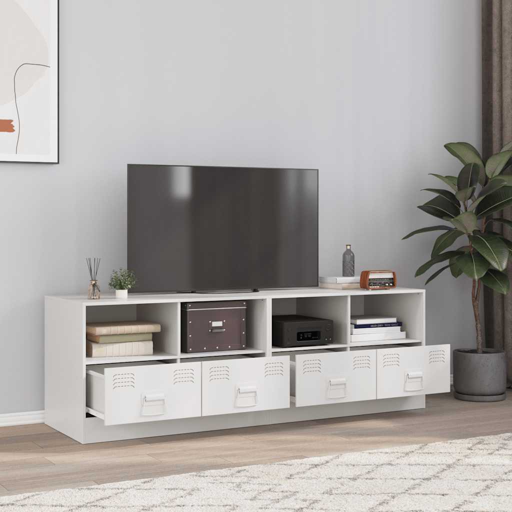 TV Cabinets 2 pcs White 67 x 39 x 44 cm Steel