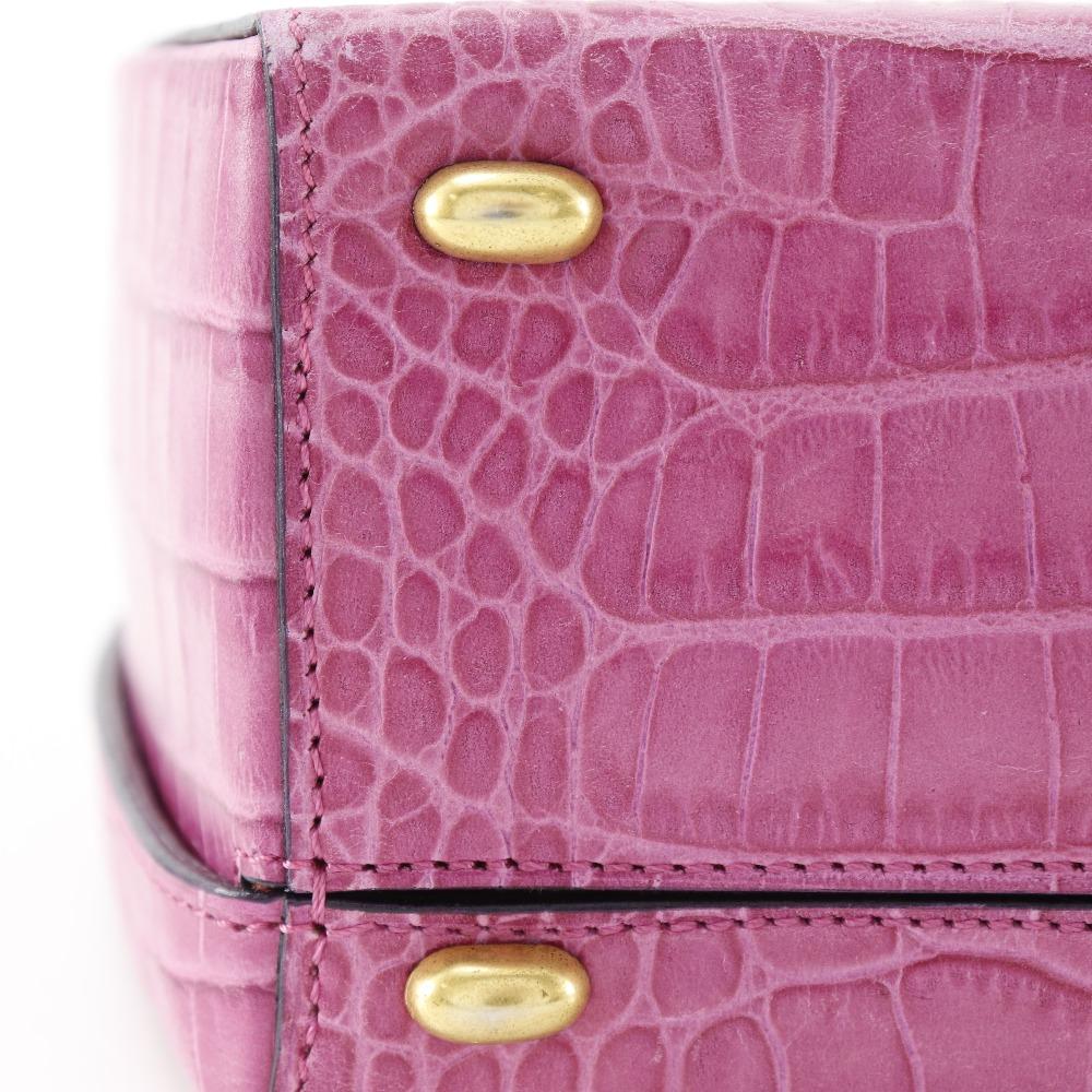 CELINE Handbag pink Embossed Leather Women Used