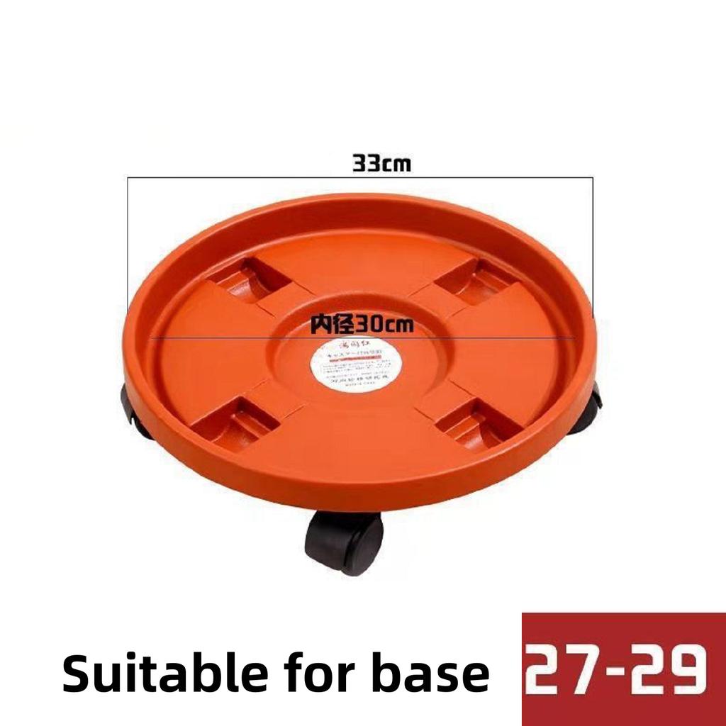 1Pc Circular Flower Pot Tray Thickened Mobile Universal Wheel Heavy Rolling Flower Pot Base for Indoor and Outdoor Balcony