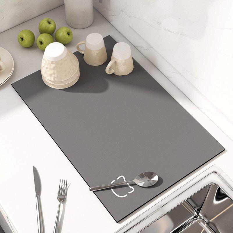 Suport Absorbent Diatomit Rezistent la Căldură Covoraș de Uscare Absorbție Rapidă a Apei Covoraș de Blat de Bucătărie Covoraș Pătrat pentru Masă