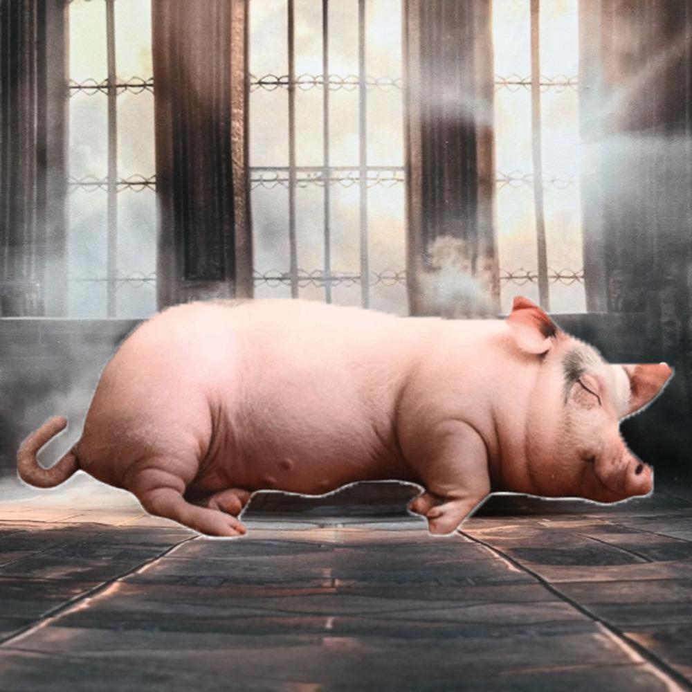 PP Cotton Filled Poultry Throw Pillows 40cm Size Pig Keychain Animal Cushion Doll Toys Bedroom Use
