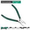 6-Inch Industrial Diagonal Cutting Pliers for Electronics and Models - Offset Jaw Design