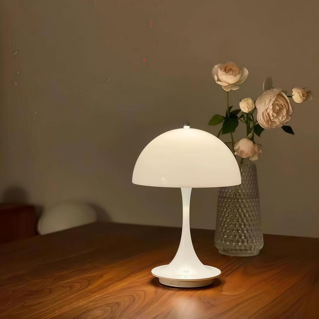 Nordic Rechargeable LED Mushroom Table Lamp Desk Light for Living Room Bedroom Study Lighting Fixtures