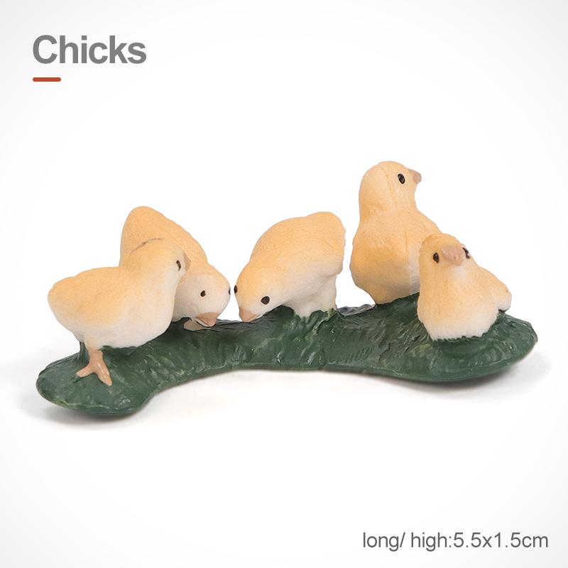 Simulation Farm Animals Poultry Cow Pig Dog Chicken Duck Goose Cub Figurines Model Action Figures Educational Toy For Kids
