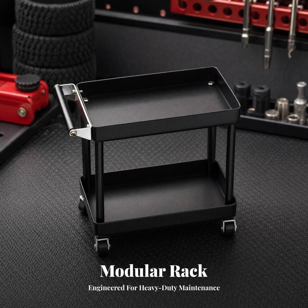 Lightweight RC Crawler Accessory Space-Saving Rolling Service Cart