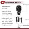 HEROFFIX Skull Shift Knob Universal Gear Shift Knob Resin Stick Shifter Lever Knob for Automatic and Manual Vehicles with 3 Adapters Black 1 Set 8.7cm