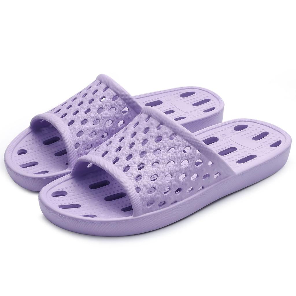 Fashion Comwarm Women Shower Shoes Non-Slip Quick Dry Shower Slippers Lightweight Pool Sandals with Drain Holes For Beach Bathroom Gym