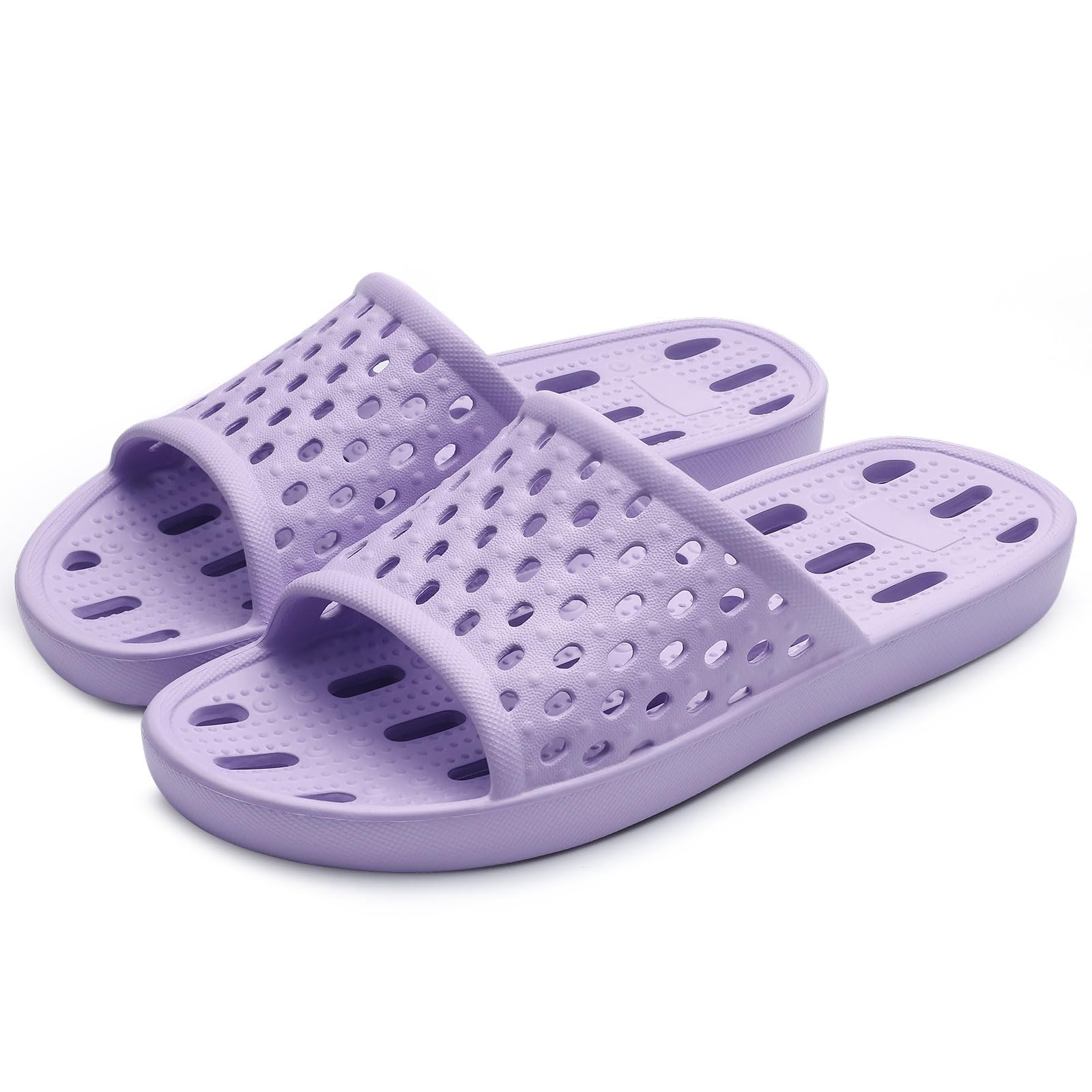 

Fashion Crestar Women s Shower Shoes Non-Slip Quick Dry Shower Slipper Lightweight Pool Sandals with Drain Holes Adult Bathroom slippers 36 фиолетовый