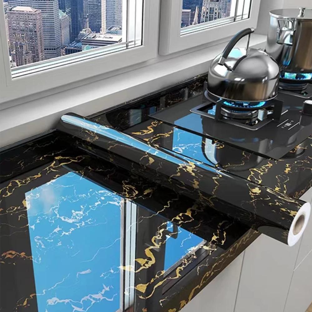 

Водонепроницаемая мраморная виниловая пленка Самоклеящиеся обои для ванной комнаты, кухни, шкафа, столешниц Контактная бумага Наклейки для декора дома 40cm x 100cm