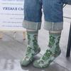 Harajuku Print Girls Jacquard Socks Middle Tube Hosiery College Style Hosiery Korean Style Socks