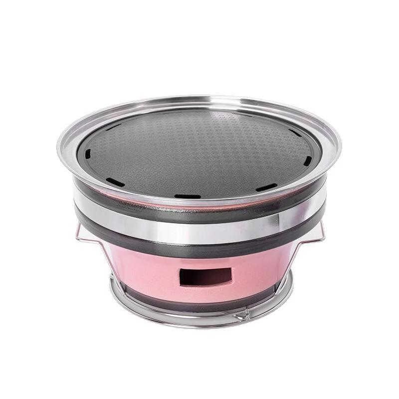 Washable Charcoal Clay BBQ Grill with 3-Layer Steel Grate