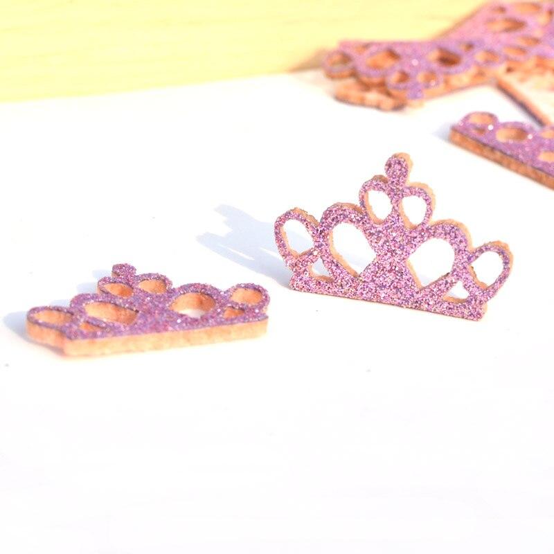 40 Stücke Gemischt Glitter Filz Pads Applique Crown Stoff Patches für Handwerk Kleidung Hochzeit DIY Scrapbooking Zubehör K28