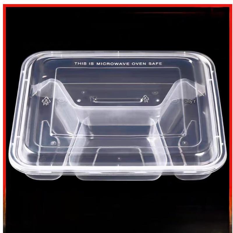 Disposable Transparent Multi-Compartment Takeaway Containers