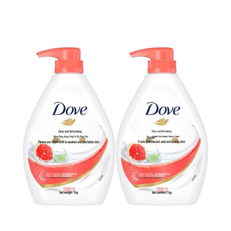 Dove Clear & Revitalizing Refreshing Body Wash, 2x1000g