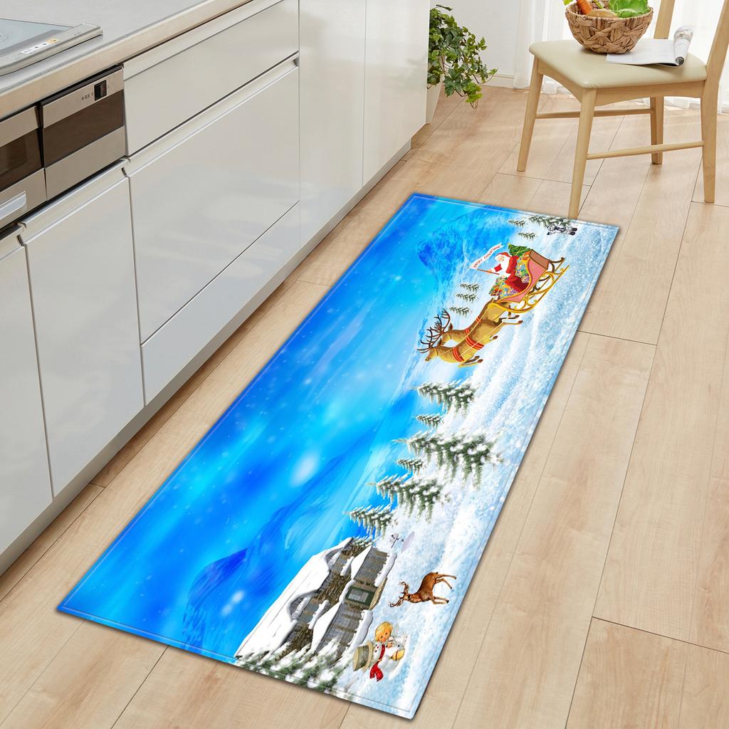 Christmas Kitchen Sand Carpet Doormat Long Floor Mat