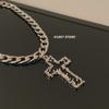 Dark Melting Style Cross Hip-Hop Cuban Necklace - Unisex Clavicle Sweater Chain