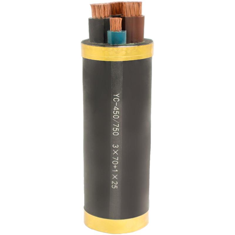 National Standard YZ/YC Waterproof Rubber Sheathed Copper Core Marine Cable, Black