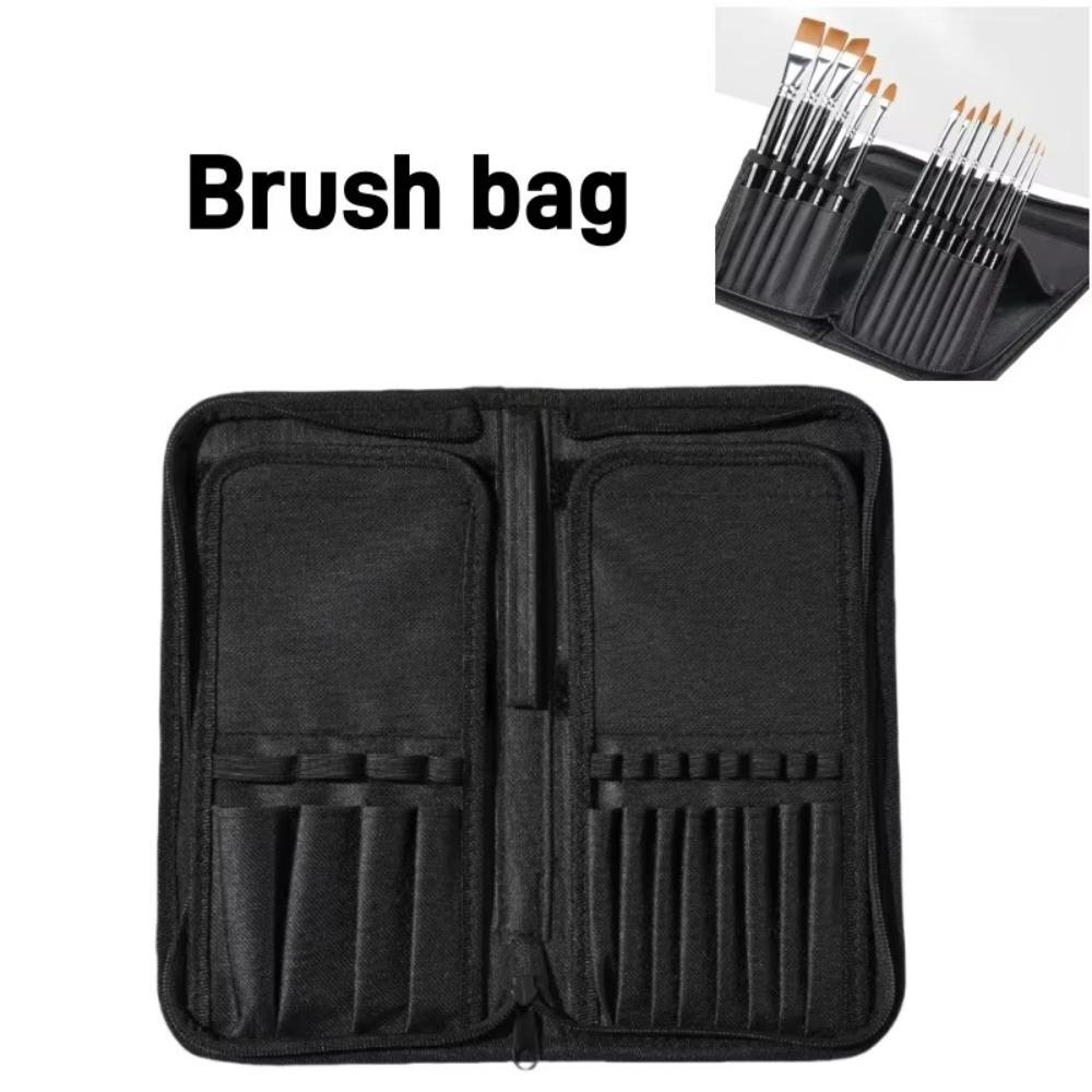 15 Hole Position Paint Brush Pouch Portable Pen Cases Multipurpose Makeup Artist Toolkit
