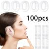 100pcs Disposable Earmuffs Waterproof Hair Dyeing, Bathing, Beauty Shampoo Sheath, Ear Hole Water-proof Earmuffs Barber Supplies