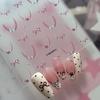 Nail Stickers Cute Bow Stars French Lace 3D Self-Adhesive DIY Nail Art Decals for Home Salon Manicure Beginners