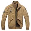 Herrenjacke, lässige, schmale Baseballjacke aus gewaschener Baumwolle