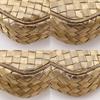 BOTTEGAVENETA Intrecciato Shoulder Bag Gold Calfskin Women Used