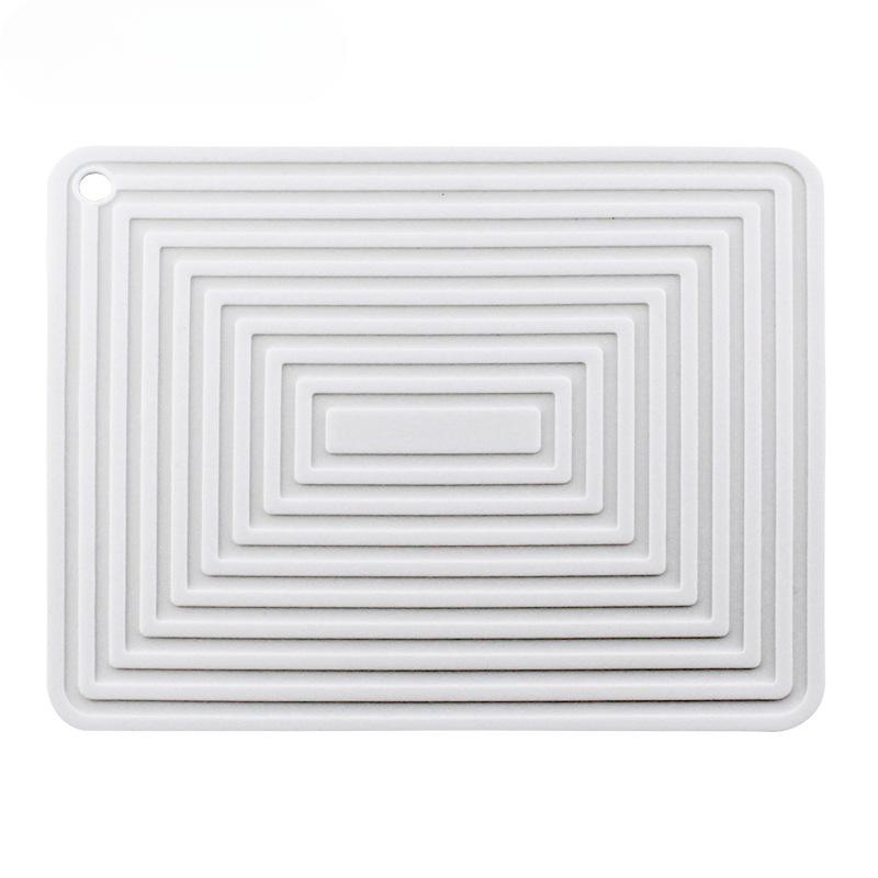 Large 29cm Silicone Pan Mat Square Thickened Heat Insulation Mat Non-slip Corrugated Kitchen Table Mat