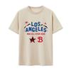 Memorial Los Angeles Game Short Sleeve TShirt Pure Cotton Comfortable Breathable Youthful Style for Unisex Summer Wear Streetwear