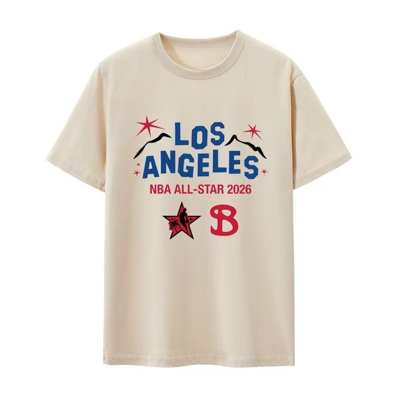 Memorial Los Angeles Game Short Sleeve TShirt Pure Cotton Comfortable Breathable Youthful Style for Unisex Summer Wear Streetwear