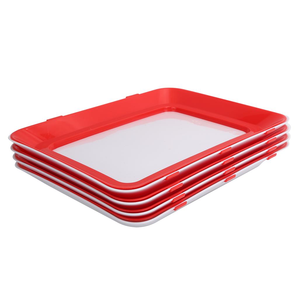 4PCS Food Preservation Tray Vacuum Sealing Food Storage Container for Refrigerator Freezer