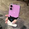 Sleeping Cat Is Suitable for Apple 17Promax Mobile Phone Case Air Cat Ears IP16/15 Transparent 14 Cute 13 Soft Case