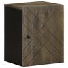 Wall Mounted Bathroom Cabinet Black 38 x 33 x 48 cm Solid Mango Wood