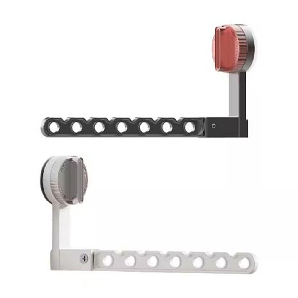Wall Mounted Suction Cup Clothes Drying Rack Aluminum Laundry Hanger Clothes Rack  for Home