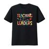 Groovy Teacher Teaching Future Leaders Womens T Shirt Black L Vintage Washed Unisex Casual Slightly Fashion